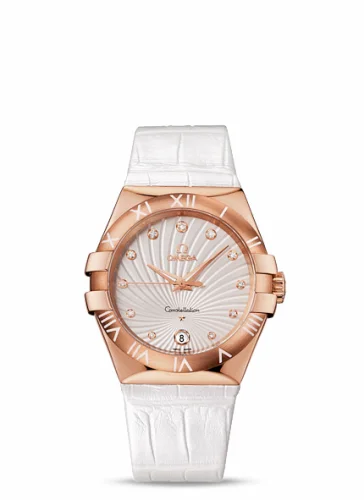 Omega Constellation Quartz 35 Red Gold / White Supernova / Alligator 123.53.35.60.52.001 (12353356052001)